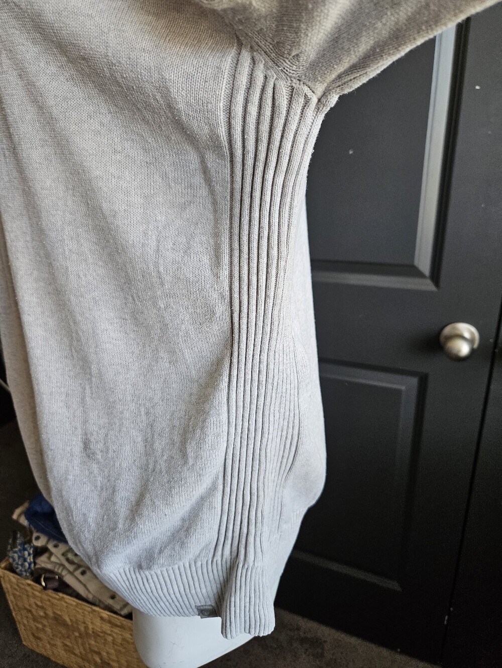 Pact Organic Cotton Classic Knit Gray Hoodie Sz Large Fall Lightweight Neutral - Picture 6 of 13